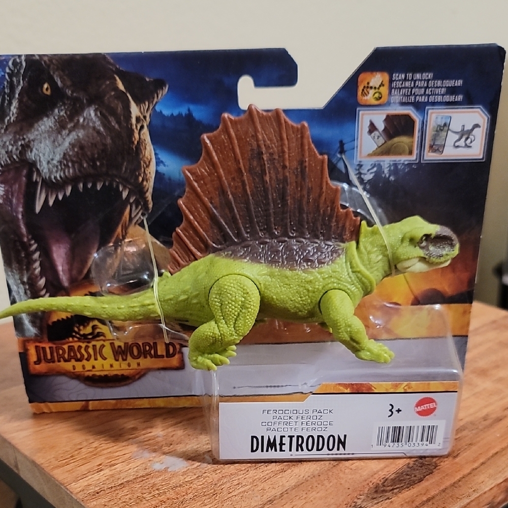 Mattel Jurassic World Green and Brown Dimetrodon Figure